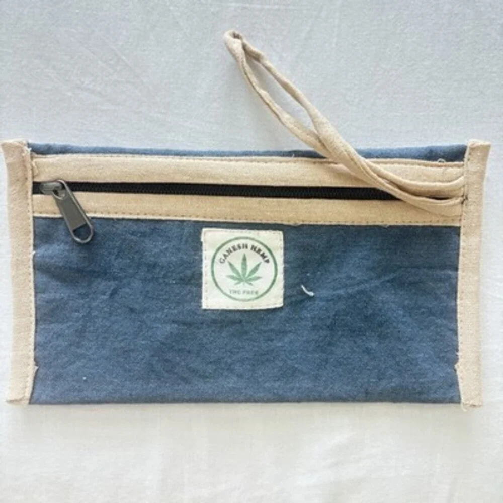Nepal Hemp Pouch | Natural Eco-Friendly Small Storage Bag |‎ Boho Travel Wallet